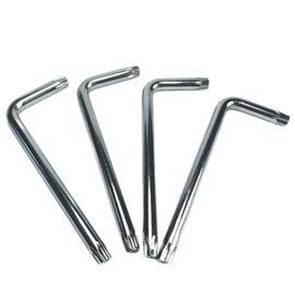 ZDingTech 4pcs T40 Torx Bit T40 Anti Tamper Proof Torx Star Key Bit Wrench,T40 torx key set,allen key drill bit set L-Shape,S2 Steel tamper proof torx bit set