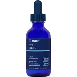 Trace Minerals | Liquid Ionic Vitamin D3 + K2 | 125 mcg (5,000 IU) D3, 100 mcg K2 | Concentrated Dietary Supplement | 2 fl oz. 296 Servings 