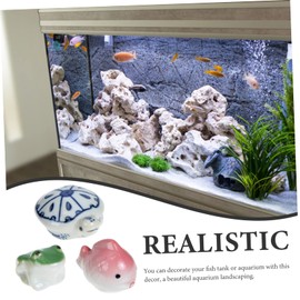 Ipetboom Aquarium Sand Decorative Balls 3pcs Ceramic Floating Decors for Fish Tanks