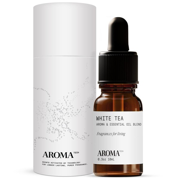 AromaTech White Tea Aroma Essential Oil Blend, Aromatherapy Diffuser Oil with Palo Santo and Cedarwood for Diffuser, Humidifier - 0.3 fl oz, 10 mL