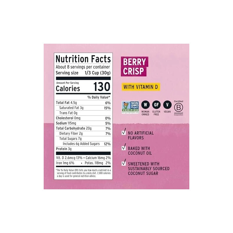 Purely Elizabeth, Ancient Grain Granola with Vitamin D, (8oz Bag),