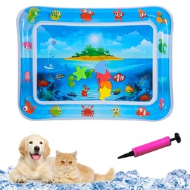YumSur Sensor Water Playmat, Thickened Water Sensor Play Mat For Cats, Playmat With Fish, Interactive & Portable Play Mat, Soothing Sensation Comfortable Dog Bed Mats (Style04)