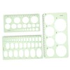 HOODANCOS 3pcs Ellipse Template Circle Stencils Engineering Rulers Students Drawing