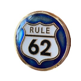 Rule 62 AA Medallion Blue Tri-Plate Don't Take Yourself Too Damn Serious Sobriety Chip