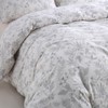 Cozaline 100% Cotton Floral Duvet Cover Set Queen Size Ultra