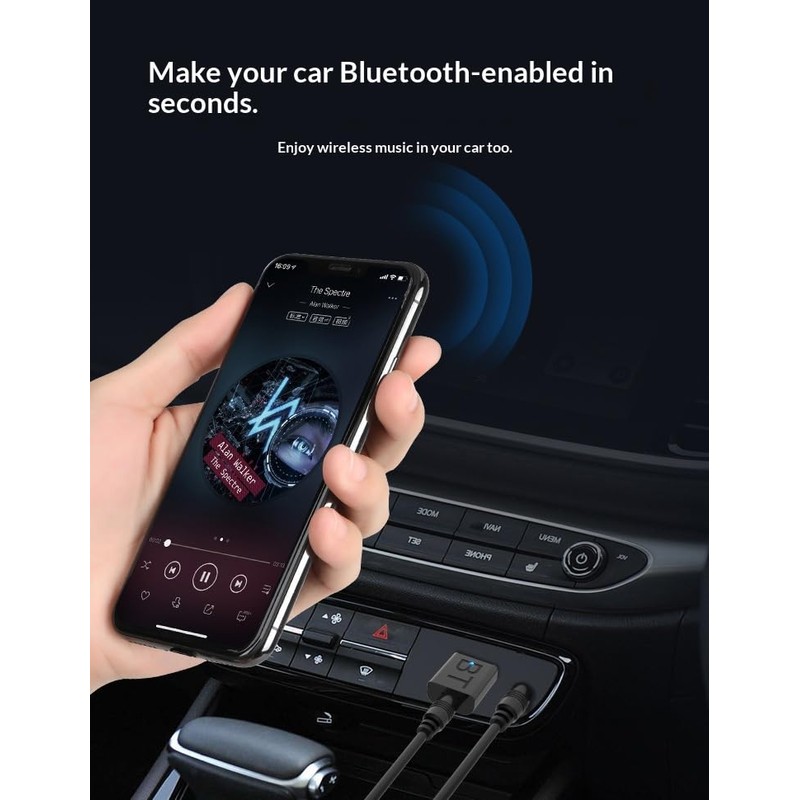 2-in-1 Bluetooth 5.0 USB & 3.5mm AUX Audio Adapter -