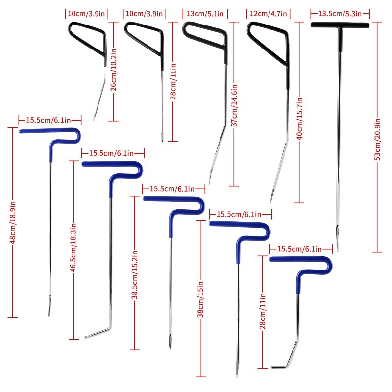 Super PDR PDR Paintless Dent Removal Puller Repair Rod Kit