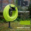 idyllictime Garden Hose Holder Freestanding for Outside With Tool Storage