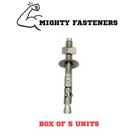 MIGHTY FASTENERS Premium 316 Stainless Steel Wedge Anchor, 3/8"-16 X 2-1/4" – Heavy Duty Corrosion Resistant Fastener for Concrete and Masonry Applications 5 Pack