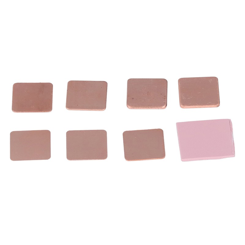 70PCS Copper Heatsink Sheets with 10PCS Silicone Pads Cooling Thermal