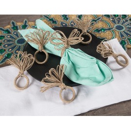 Natural Jute Napkin Ring Set of 12 - Fancy Elegant Beautiful Decorative Napkin Holder for Dining Table Décor/Farmhouse/Christmas/Dinner/Party/Wedding/Thanksgiving/Easter/New Year & Everyday Use