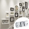 16 Pcs Flush Mount Brackets, Interlocking Photo Frame Hooks Brackets,