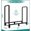 4Ft Firewood Rack Adjustable Fireplace Wood Holder for Outdoor Indoor