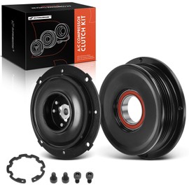 A-Premium Air Conditioner AC Compressor Clutch Pulley With Bearing and Front Plate Compatible with Toyota Camry 2009 2.4L, Camry 2010 2011 2.5L, with 6SEU16C Compressor, with 4-Groove Pulley