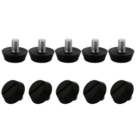 sourcingmap M6 x 10 x 20mm Furniture Glide Leveling Feet Adjustable Leveler Floor Protector for Chair Sofa Leg 10 Pack