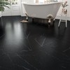 WESTICK Thick Black Marble Peel and Stick Floor Tile Waterproof