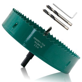 Qjaiune 160mm/6.3" Hole Saw BI-Metal Heavy Duty Hole Cutter for Wood Cornhole Boards Plastic Drywall Fiberboard (6 1/4 Inch Hole Saw)