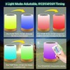 JOPHEK LED Bedside Lamp, Touch-Sensitive Night Light, 13 Colours, 3