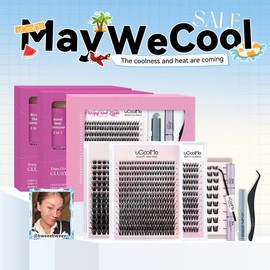 uCoolMe Flora DIY Lash Extension Kit Clusters Individual Lashes Kit springtok Beginner Friendly Lash Bond and Seal, WaterProof Lashes for For Girl DIY Eyelash Extension at Home Makeup Christmas gift Cosmetic:_Flora Kit 