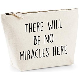 Hippowarehouse There will be no miracles here printed make up cosmetic wash bag 18x19x9cm