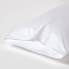 HOMESCAPES White Organic Cotton Pillowcase Standard Size 400TC 600 Thread