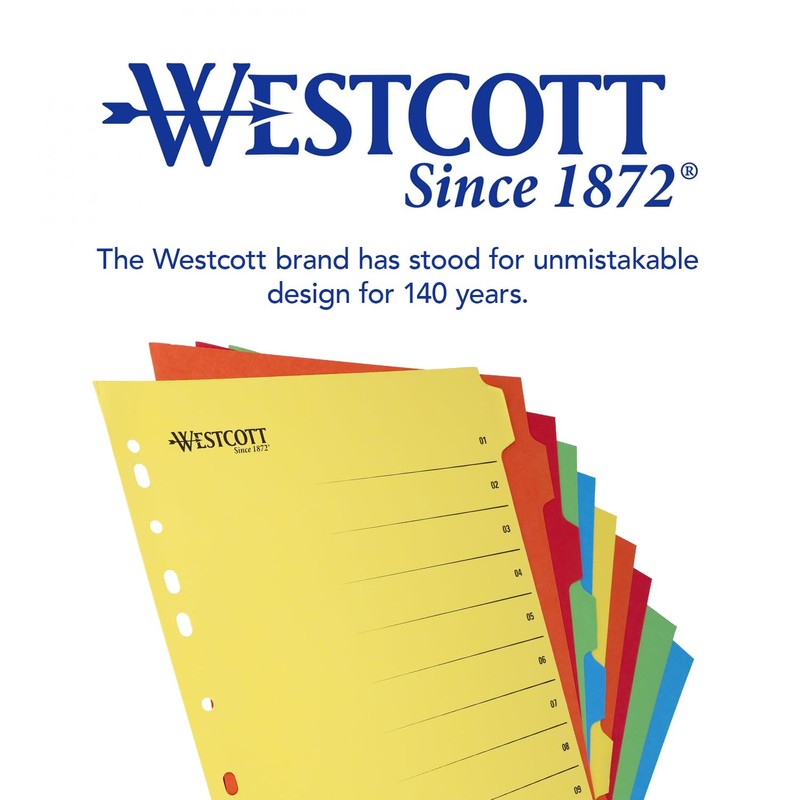 Westcott Folder Register for A4 Plastic Wallets | Extra-Wide Binder