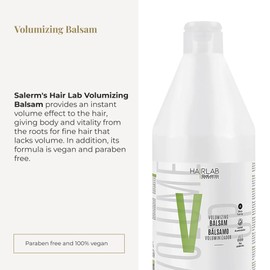 SALERM - Volume Conditioner - Volumizing Hair Lab - 1200 ml - with Caffeine and Amino Acids - for Fine and Limp Hair - Adds Body and Volume to Hair - Paraben-Free