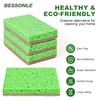 BESSONLE 10 Pack Biodegradable Natural Sponges Kitchen - Compostable Cellulose