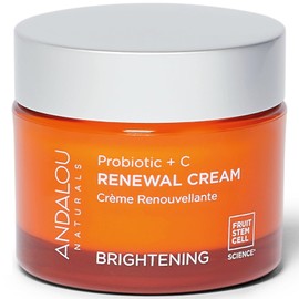 Andalou Naturals Probiotic + C Renewal Cream, Probiotic Plus C, Complexion Enhancing Face Moisturizer, Helps Promote Firmer Skin & More Even Skin Tone, Lightweight Hydrating Facial Moisturizer, 1.7 Oz