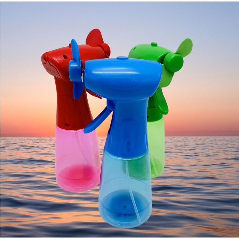 BJPEY Portable Misting Fan, Battery Powered, Compact Cooling Fan for