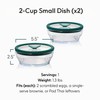 Anyday 2-Pack (2-Cup) Glass Food Storage Set with Glass Lids