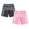 Eymitory Boy's 2 Pack Summer Boho Paisley Print Shorts Kids