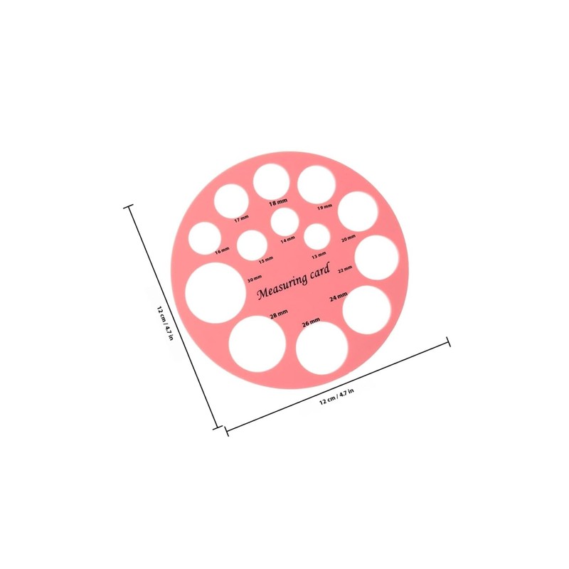 Reglas para Medir Pezones de Silicona Flexible 2 Piezas Medición