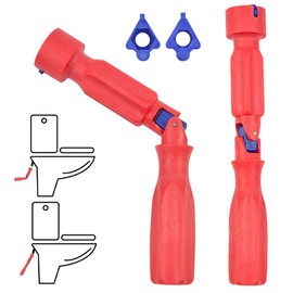 KUIZHEN Toilet Seat Spanner Plumbing Tools, Universal Toilet Seat Installation Key, Toilet Seat Tightening Tool with 1 Replacement Heads for Removal Installation and Repair 10/13/17mm