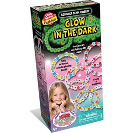 Small World Toys Fashion Glow in The Dark Bead Jewellery Kit, Create 9 Bracelets, Easy to Thread Colourful Beads, Ages 4+, Superior Fashion Kit with Everything Included