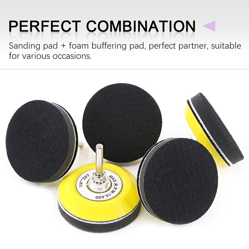 Swpeet 10Pcs 3 Inch (75mm) Sanding Discs Pad Kit, Including