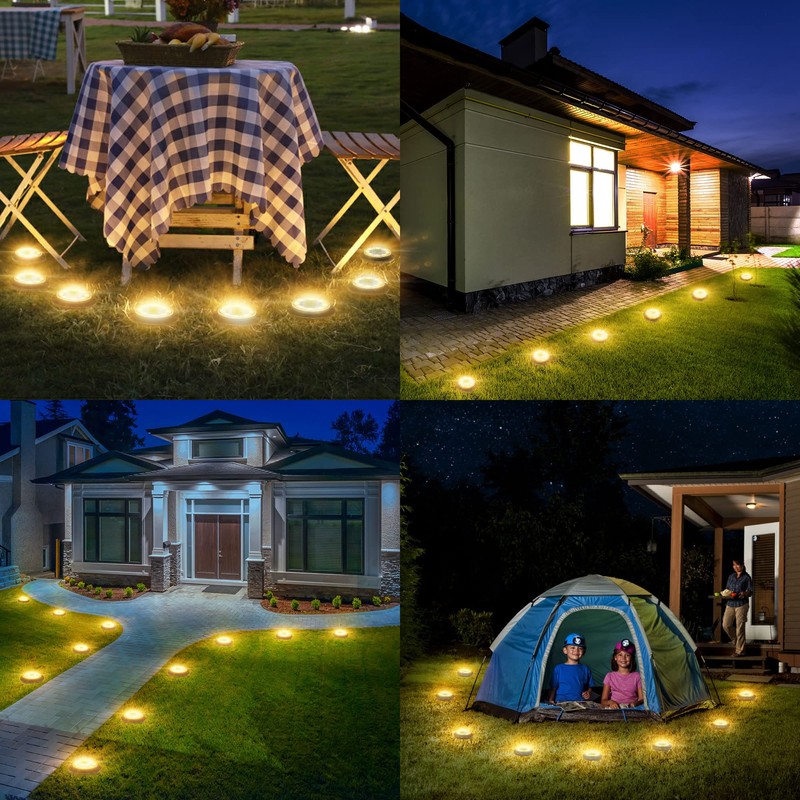 Flacchi Solar Ground Lights - Solar Powered Lights Outdoor Solar
