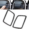 2pcs Carbon Fiber Dashboard Air Vent Cover Trim Paste Installation