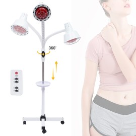 Infrared Light,275W Near Red Infrared Heat Lamp,with Flexible Arm and Remove Control Standing Lamp,360°Rotatable Red Infrared Light Therapy Lamp with Stand for Relieve Pain and Muscle Aches