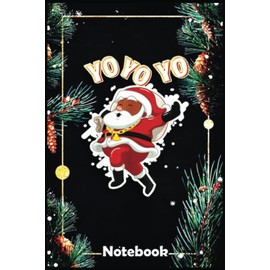 Christmas Notebook: Funny Happy Black African American Santa Claus Christmas Notebook, 120 Pages Size 6x9 Inches for Christmas Holliday Gifts