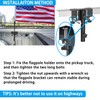 Universal Pickup Truck Flagpole Mount in Bed, No Drilling Flag