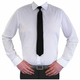 The Express Hats Company Mens Black Clip on tie, (Security Funerals, Fashion). Fast Post