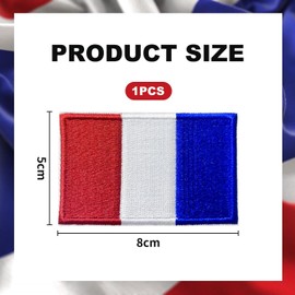 QFEHTHSK 1 Piece French Flag Patch, Embroidery Patch, Sewing Patch, Clothing Repair Patch, Fashionable Creative Patch, Can Be Used For Clothes, Backpacks, Hats