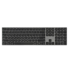 Perixx PERIBOARD-817 Wireless Multi Device Keyboard, Full Size, Aluminum Housing, X Type Scissor Keys, Compatible with Windows, macOS, Linux