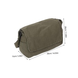 TOVINANNA Large Canvas Messenger Bag for Women and Men Durable Sturdy Canvas Crossbody Shoulder Tote with Convertible Strap Spacious Everyday Unisex Bag for School Work and Travel Olive