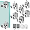 8 Pieces Shower Door Rollers for Curved Doors 23mm Shower