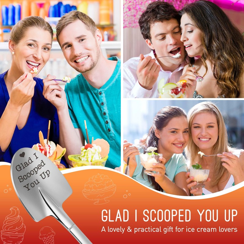 Funny Ice Cream Spoons Engraved Glad I Scooped You Up