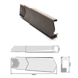 Manthorpe Dry Verge Right Hand Brown - Gable/Apex Roof Tile Plastic End Cap