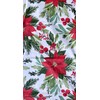 Elrene Home Fashions Seasons Greetings Red Poinsettias Among Christmas Tree