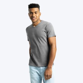 Men's Organic Pima Cotton V-Neck T-Shirt | Gray/L